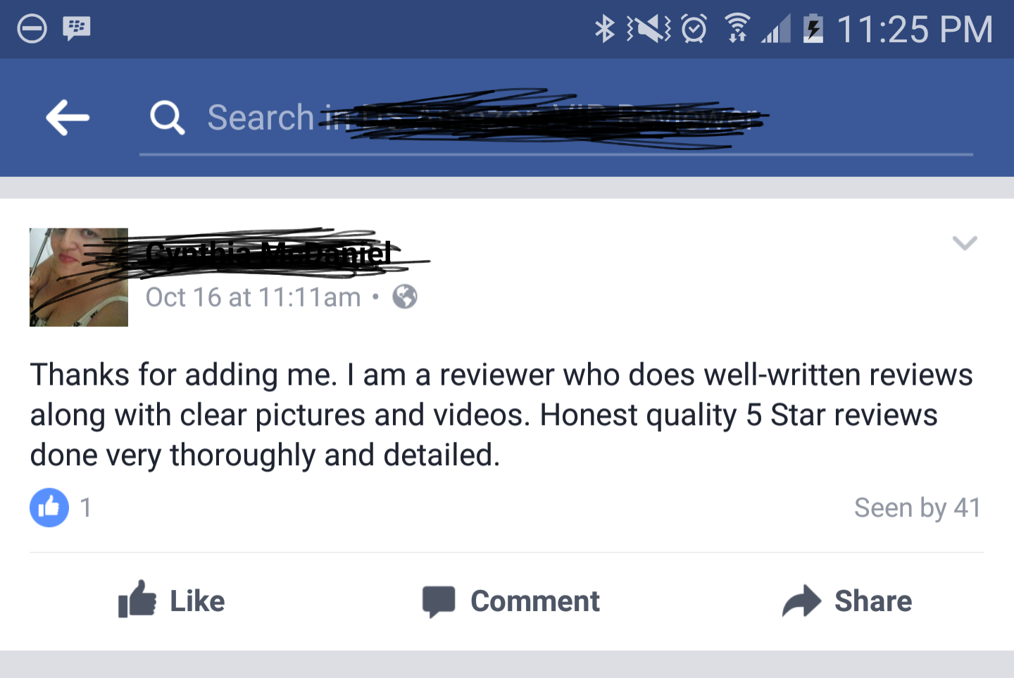 Give me free stuff, and I give you five stars”. Occasionally people pop up in the groups and make clueless posts like this, sometimes they’ll even link to their Amazon profile for easy reporting!